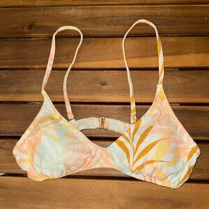 Target Multi Color Palm Print Bikini Top Small
